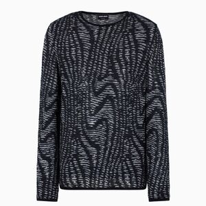 Giorgio Armani mens Jacquard cotton, viscose and cashmere crew-neck sweaters.